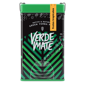 Yerbera – Metalldose + Verde Mate Green Frutos Tropicales 0,5 kg