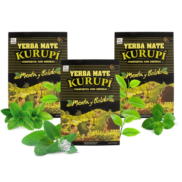 Mate Tee Kurupi Menta Boldo 3x500g 1500g
