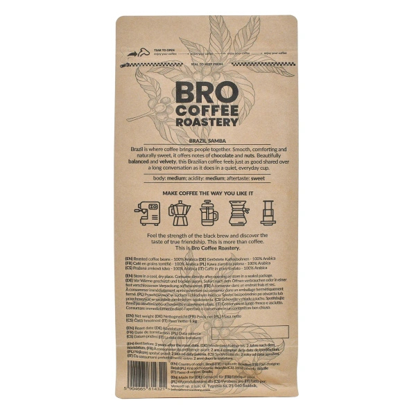 Bro Coffee Roastery – Bohnenkaffee Brazil Samba Premium 1 kg