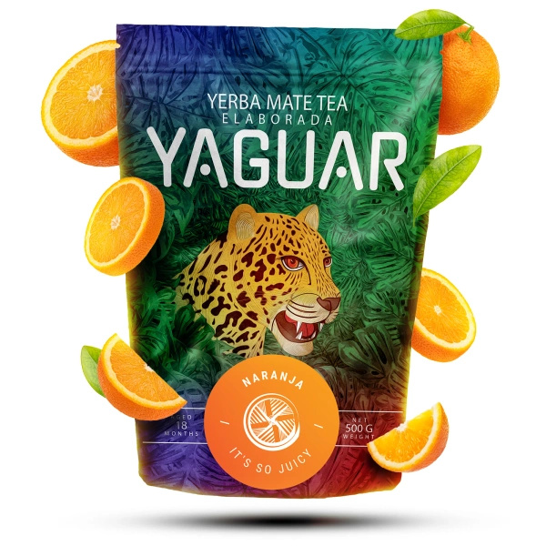 Yerba Mate Set Yaguar Naranja 500g + Yaguar Menta Limon 500g