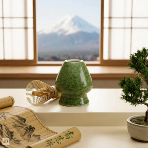 Geschenkset: japanischer Premium-Matcha + matchawan + Bambuszubehör