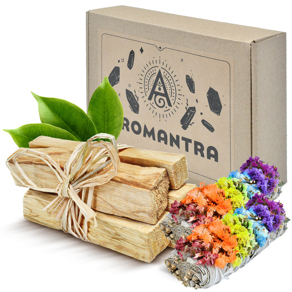 Geschenkset: Palo Santo 50 g + weißer Salbei "Sieben Chakren"