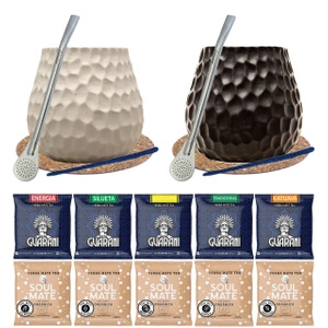 Mate Tee Set für Paare Yerba Mate Matero Bombilla 10x50g