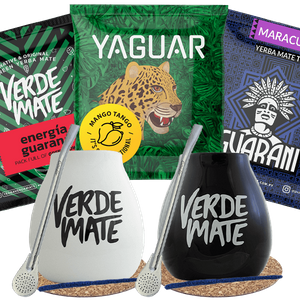 Yerba Mate Green Matero Bombilla Set für zwei Personen