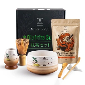 Geschenkset zur Zubereitung von Orange Matcha