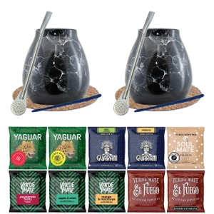 Mate Tee Set 10x50g 2x Kalebasse + 2x Bombilla
