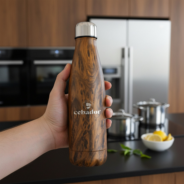 Cebador Thermoflasche 500 ml – Holzfarbe