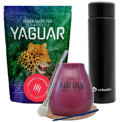 Mate Tee Yaguar Energia Guarana Thermoskanne Set