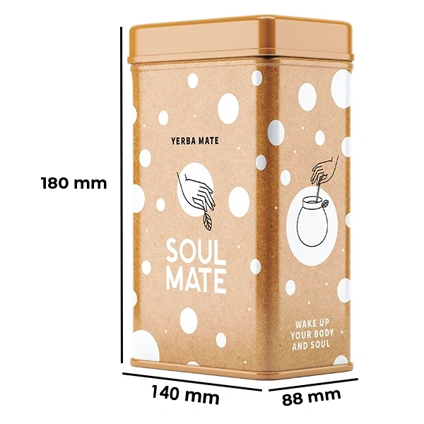 Yerbera – Metalldose + Soul Mate Orgánica Menta Limon 0,5 kg