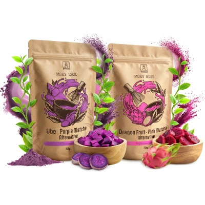 Set farbiger Matchas: Pink Matcha + Purple Matcha