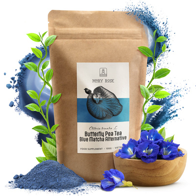 Mary Rose – Blue Matcha Alternative – Butterfly Pea Tea (Pulver) 100 g