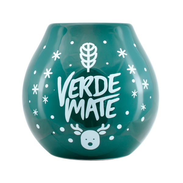 Keramischer Mate Becher mit dem Logo Verde Mate - Winter Time 350 ml