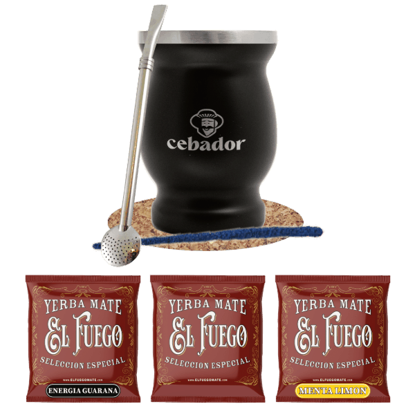 Mate Tee Set: Proben El Fuego 3x50g + TermoMate + Bombilla