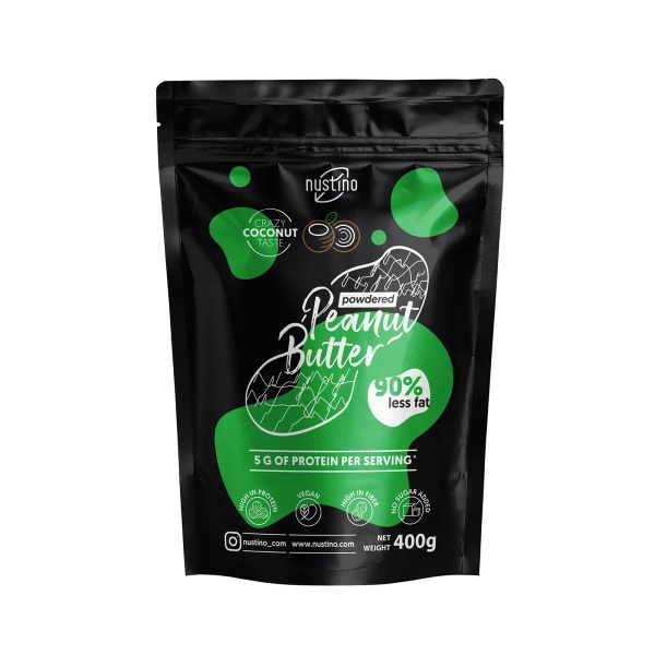 Nustino – Erdnussbutter in Pulverform – Coconut (ohne Zuckerzusatz) 400 g