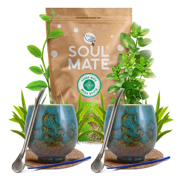 Mate Tee Set Soul Mate 500g 0,5kg 2x Kalebasse + 2x Bombilla