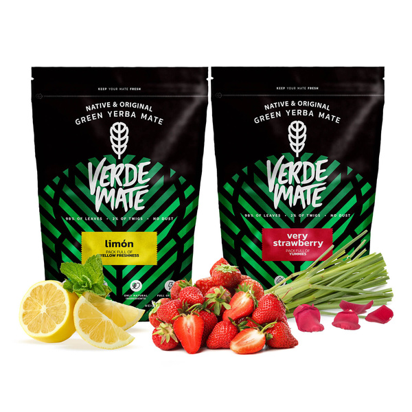 Yerba Verde Mate Limon Very Strawberry fruchtig 1kg
