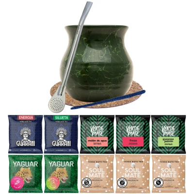 Starter Set Yerba Verde Mate Green 10x50g