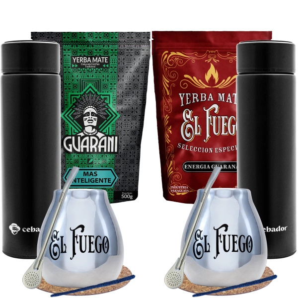 Mate Tee Set für zwei Personen 2x0.5kg Thermoskannen