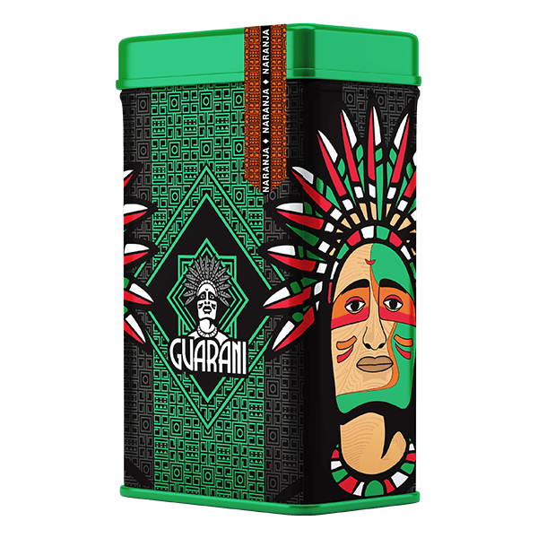 Yerbera – Metalldose + Guarani Naranja 0,5 kg