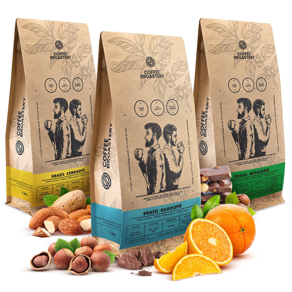 Set Coffee Broastery Brazil Mogiana + Brazil Guaxupe + Brazil Cerrado 3x1kg (3kg)
