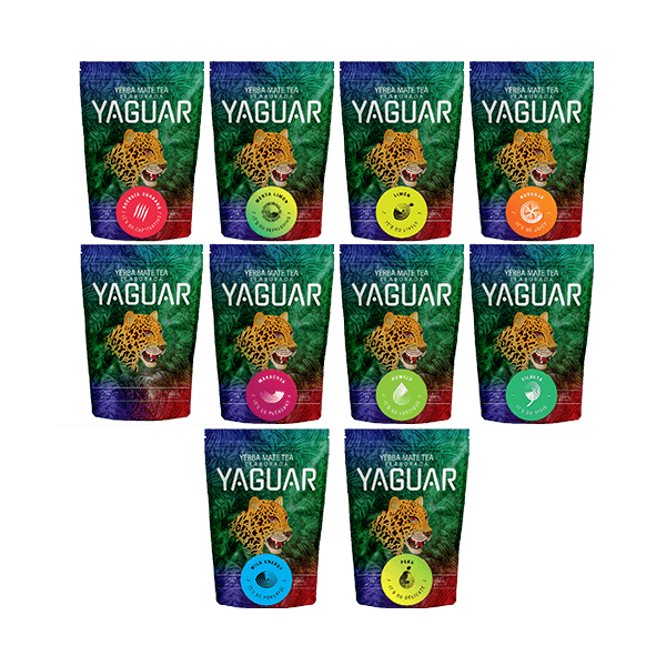 Mega Set Yerba Mate Yaguar Verschiedene 10x 0,5kg