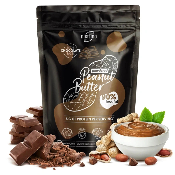 Nustino – Erdnussbutter in Pulverform – Chocolate (ohne Zuckerzusatz) 400 g