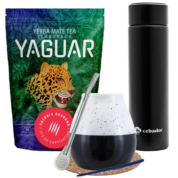 Mate Tee Yaguar Energia 500g Set + Thermoskanne