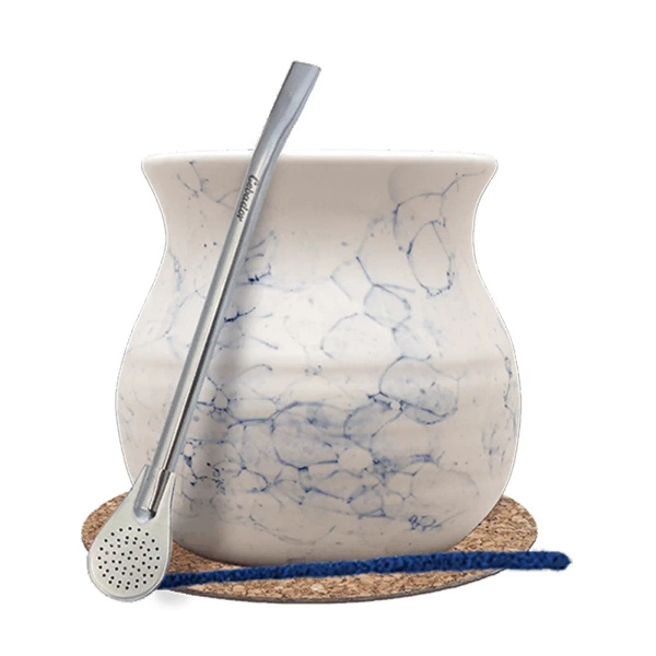 Starter Set Mate Becher/ Mate Becher  + Bombilla 19cm Yerba Mate