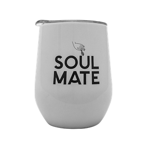 TermoLid – Stahl-Mate Becher mit Deckel– Soul Mate (weiß) – 350 ml