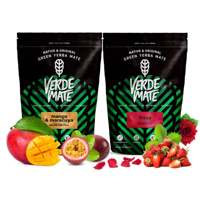 Yerba Verde Mate Mango Maracuja Erdbeere 2x500g