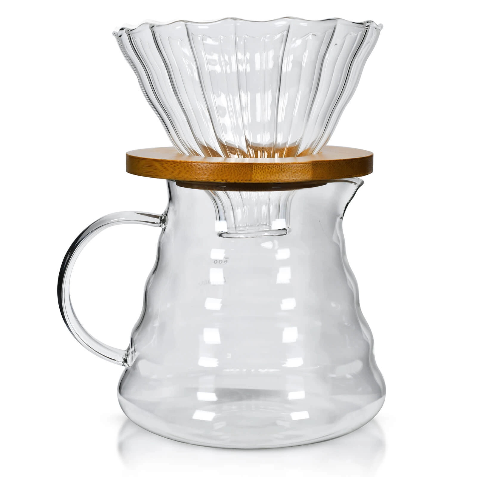 Pour-over coffee set with dripper and jug