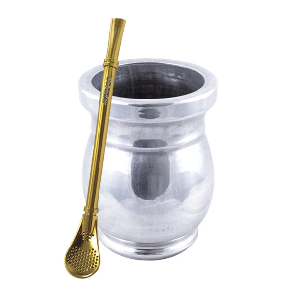 Palo Santo Mate Becher + Bombilla Gringo Gold