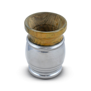 Mate Becher Palo Santo Pedro kleines Fässchen mit Beschlag