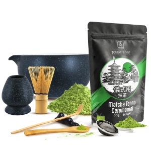 Zeremonielles Set zur Zubereitung von Matcha-Tee: japanischer Bio-Matcha 30g + Zubehör
