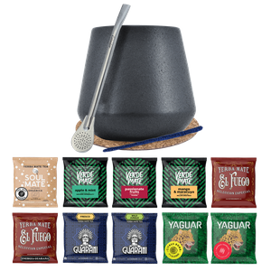Mate Tee Set 10x50g Kalebasse Bombilla 500g
