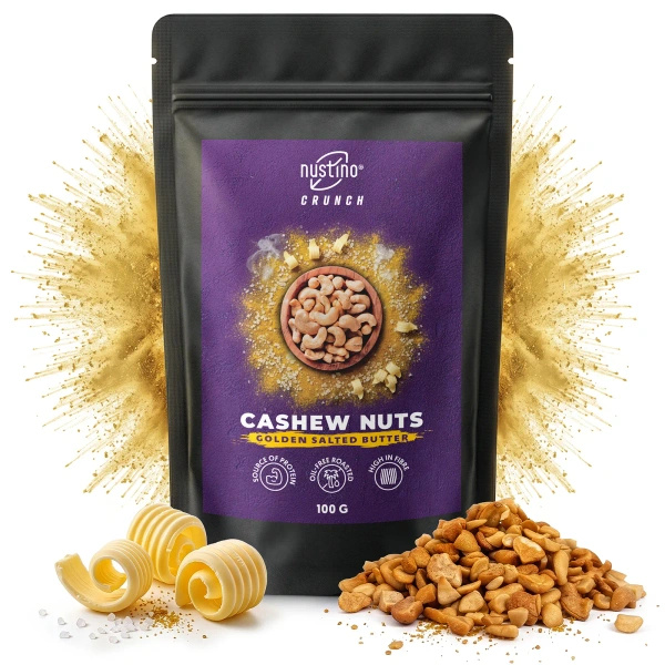 Nustino Crunch – Geröstete Cashewkerne – Golden Salted Butter 100 g