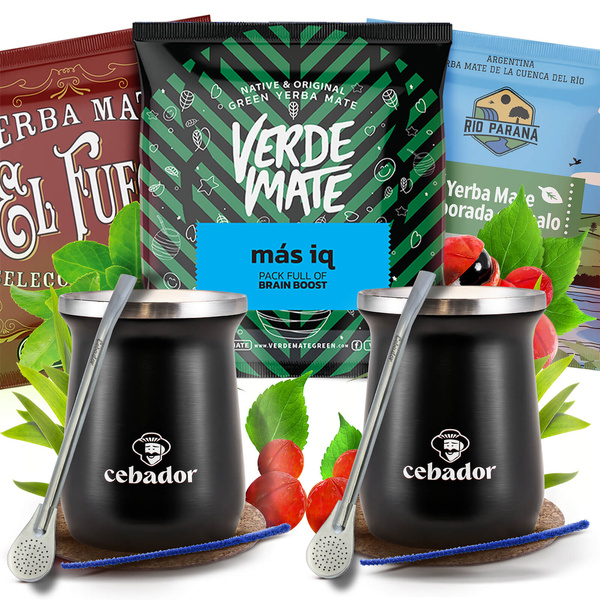 Mate Tee Set für zwei 3x50g 150g 2x TermoMate + 2x Bombilla