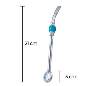 Bombilla Bomba (blauer Stein)