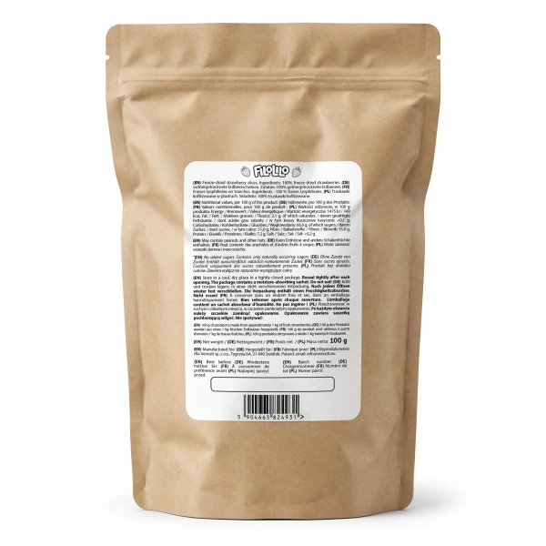 FiloLilo – Gefriergetrocknete Erdbeerscheiben 100 g