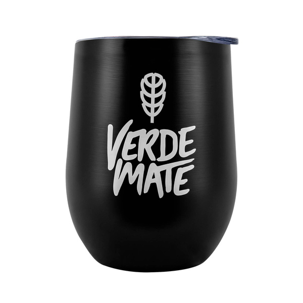 TermoLid – Stahl-Mate Becher mit Deckel– Verde Mate (schwarz) – 350 ml