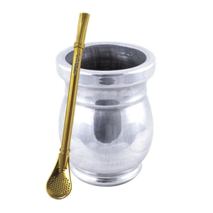 Palo Santo Mate Becher + Bombilla Gringo Gold