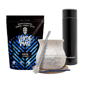 Set Yerba Verde Mate MAS IQ 500g Mate Becher Thermosflasche