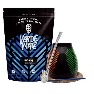 Set Mate Becher Yerba Mate Guarani Elaborada 0,5kg
