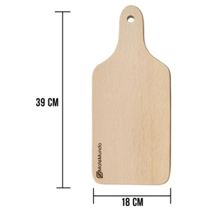 Schneidebrett aus Holz mit MateMundo-Logo