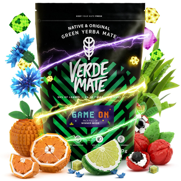 Mate Tee Set Verde Mate Game On 400g 0,4kg Kalebasse + Bombilla
