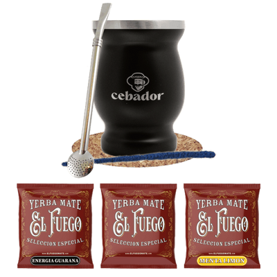 Mate Tee Set: Proben El Fuego 3x50g + TermoMate + Bombilla