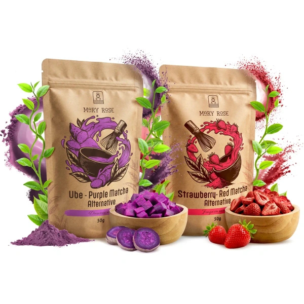 Set farbiger Matchas: Red Matcha + Purple Matcha