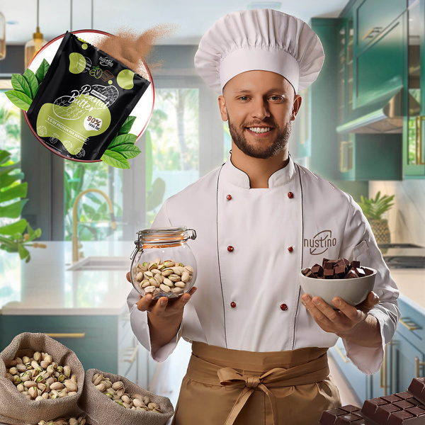 Nustino Erdnussbutterpulver-Set: verschiedene Geschmacksrichtungen 3x400g