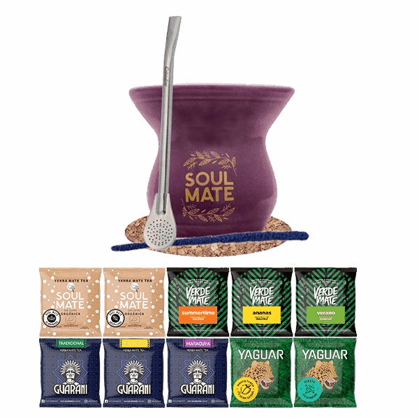 Mate Tee Set 10x50g Kalebasse + Bombilla