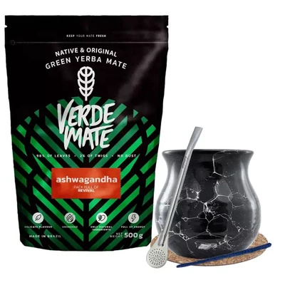 Komplettset für Yerba Mate, Matero, Bombilla